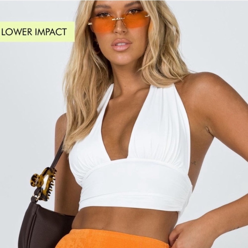 Princess Polly Jordy Top White Lower Impact